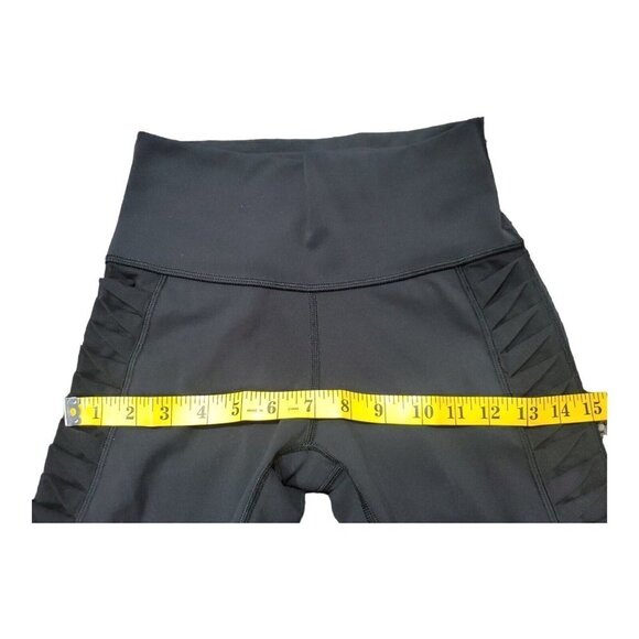 Lululemon Athletica Women's Black Cropped Leggings Size Ruched Mesh Size… - Picture 6 of 10